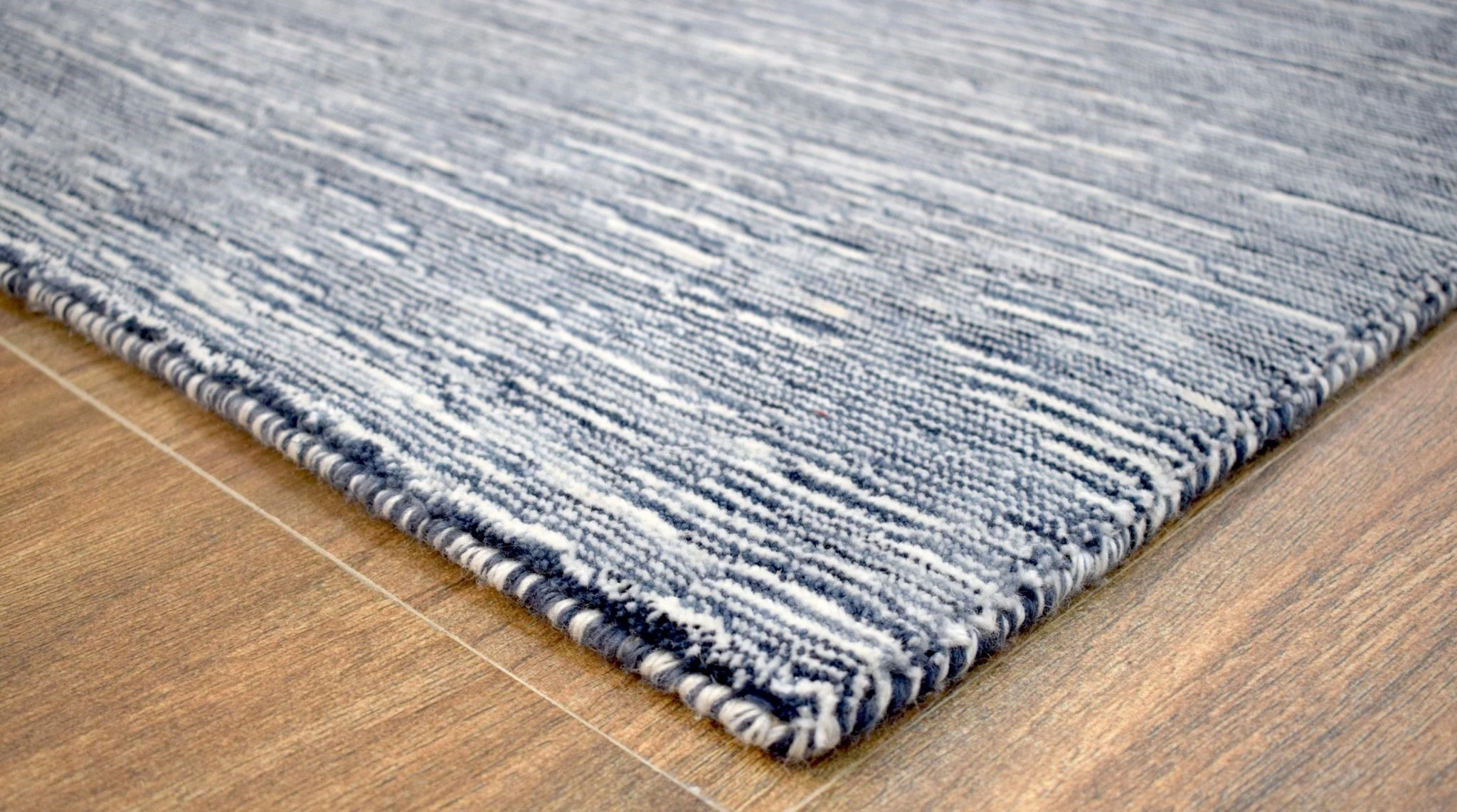 5x8 Solid Gray Rug | Handmade Wool & Viscose Area Rug | TRD1007158 - Image 6