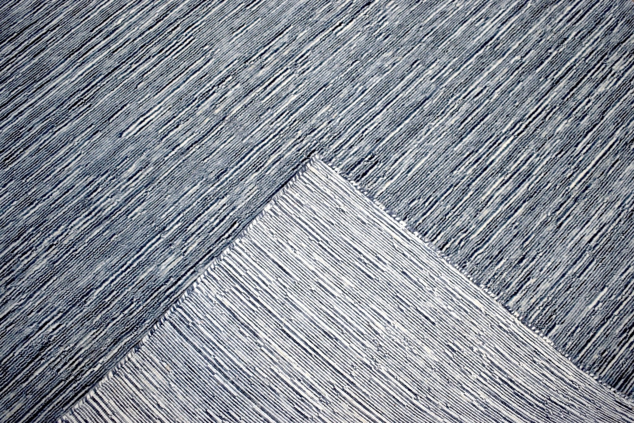 5x8 Solid Gray Rug | Handmade Wool & Viscose Area Rug | TRD1007158 - Image 7