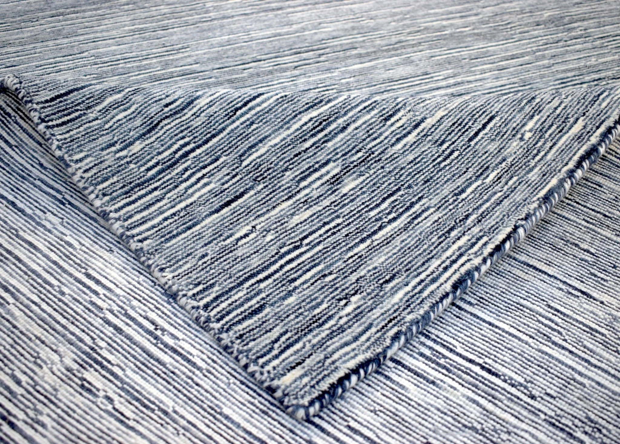 5x8 Solid Gray Rug | Handmade Wool & Viscose Area Rug | TRD1007158 - Image 8