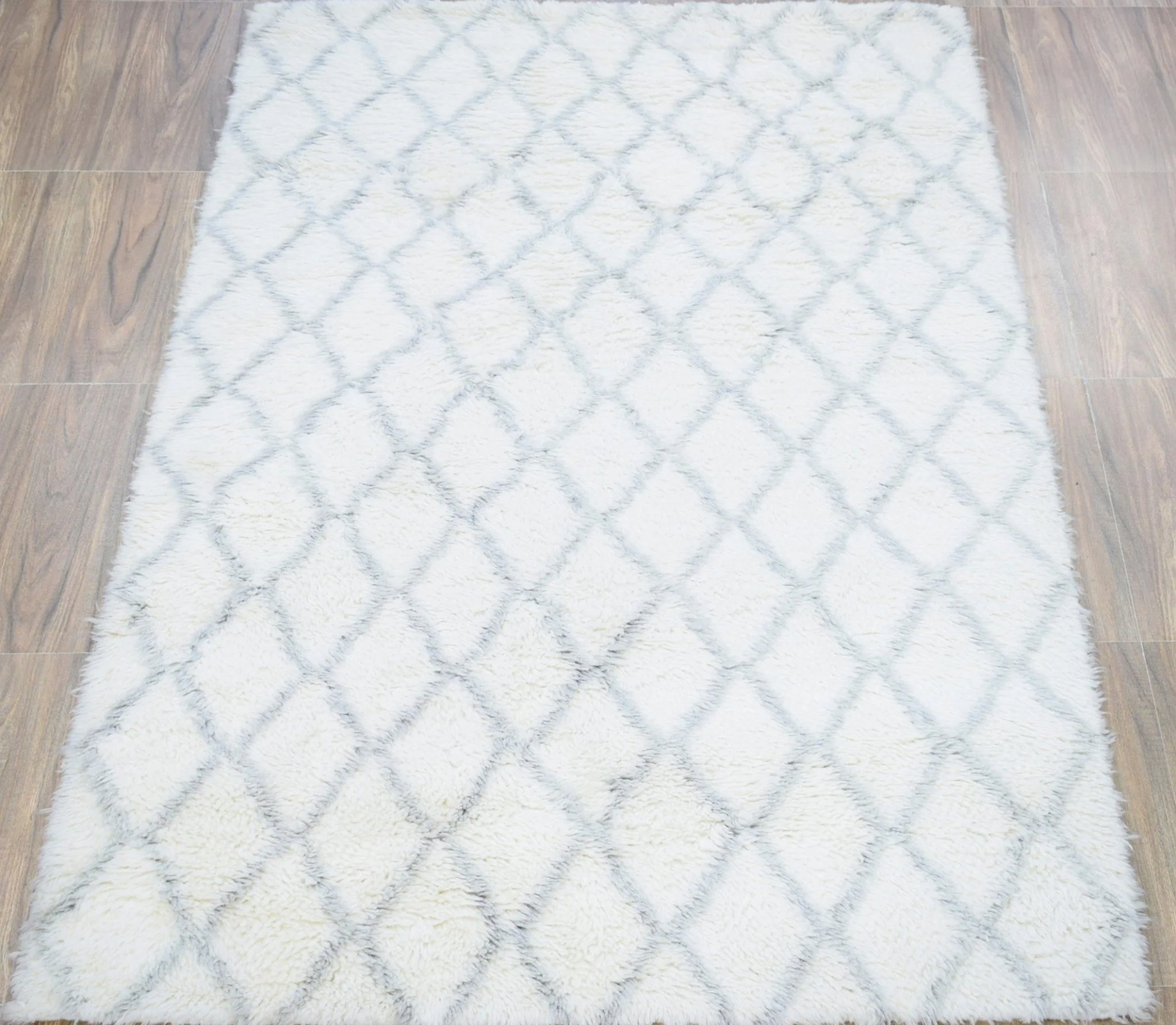 Ivory and Charcoal 4x6, 5x8 Rug Modern Handmade New Zealand Wool Area Rug The Rug Decor |TRD1715 - Image 5