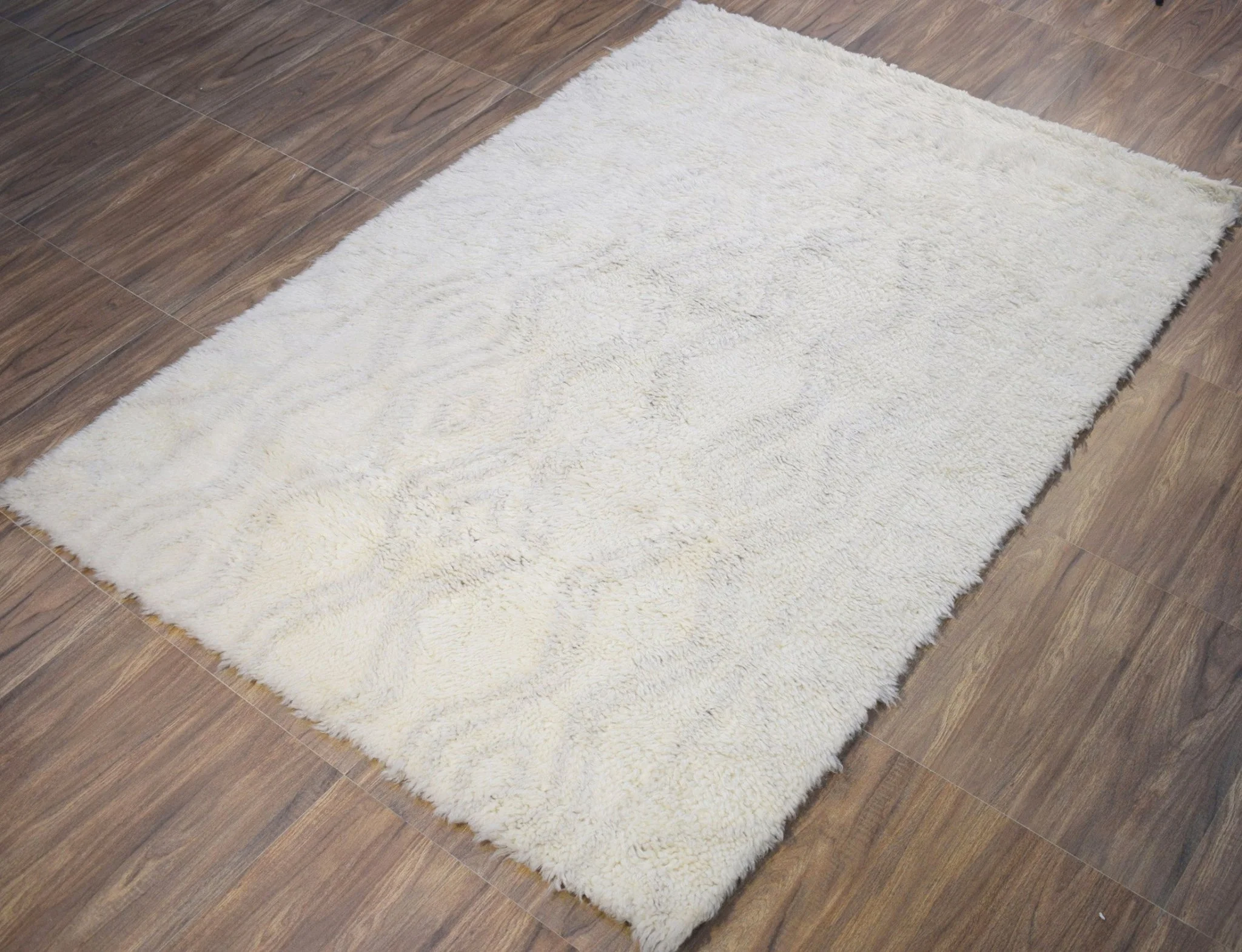 Silver and Charcoal 5X8 Rug Modern Handmade New Zealand Wool Area Rug | TRD172158 - Image 3