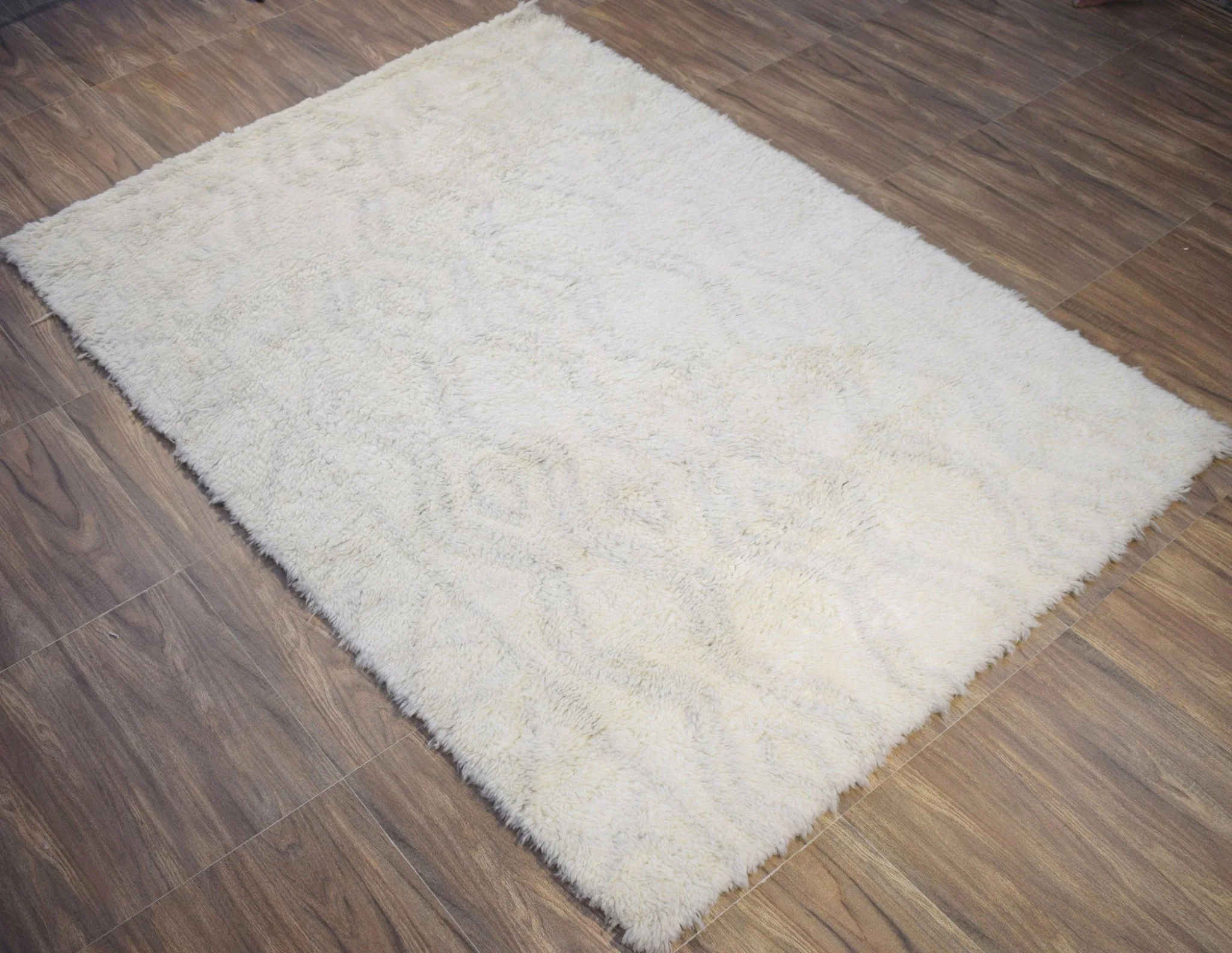 Silver and Charcoal 5X8 Rug Modern Handmade New Zealand Wool Area Rug | TRD172158 - Image 4