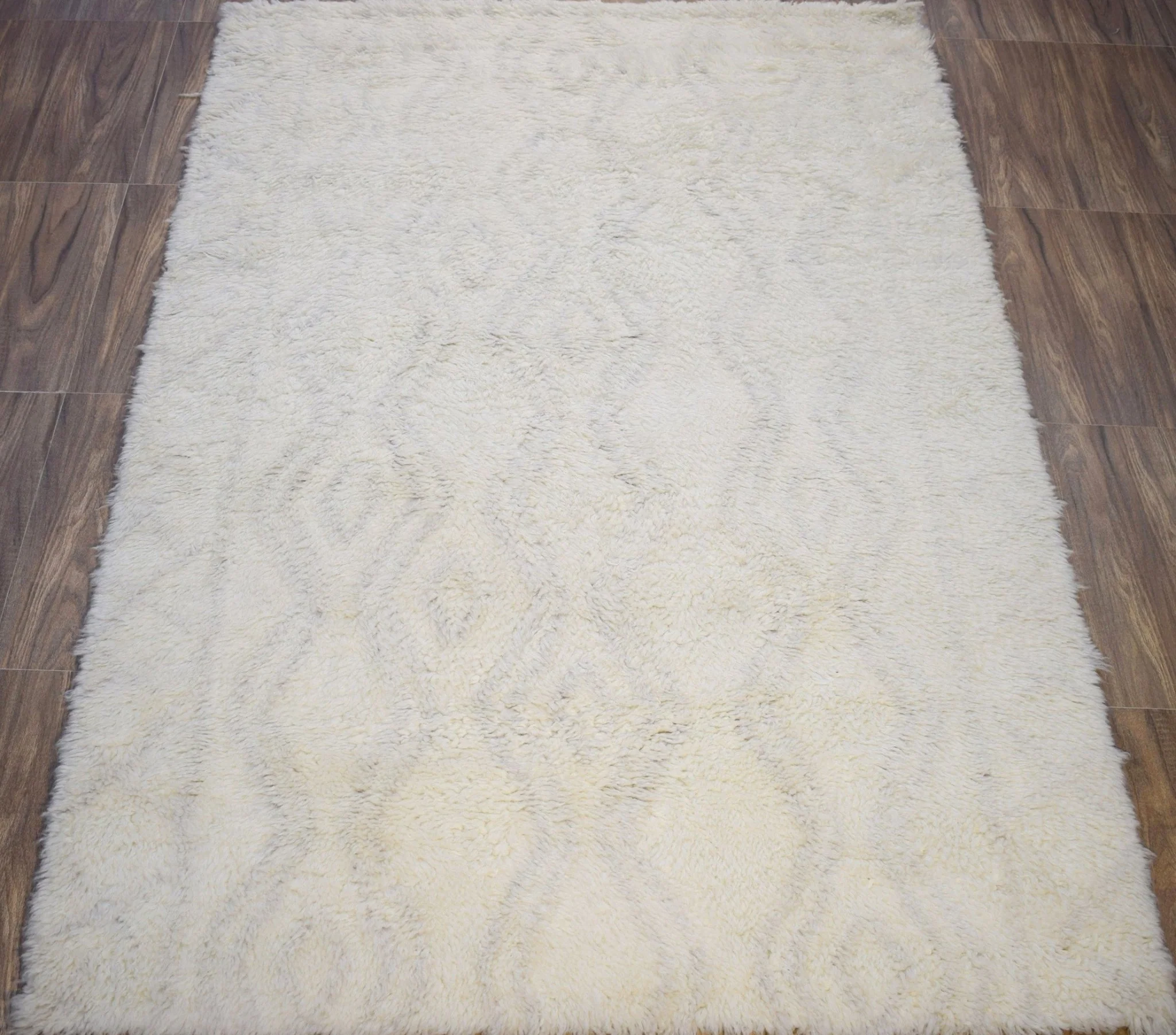 Silver and Charcoal 5X8 Rug Modern Handmade New Zealand Wool Area Rug | TRD172158 - Image 5