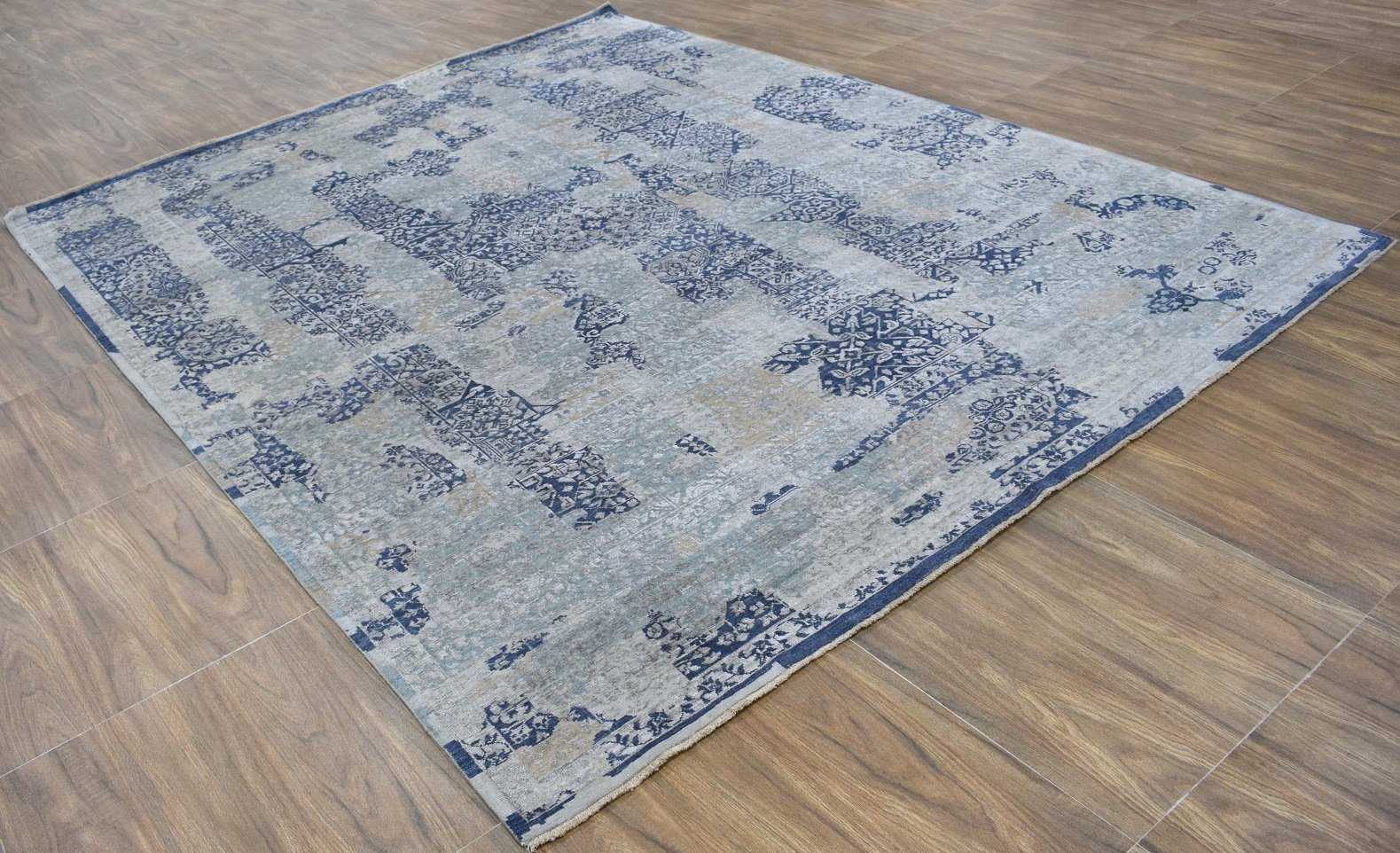 Traditional Handmade Silk and Wool 8x10 Area Rug | TRD1635810 - Image 4