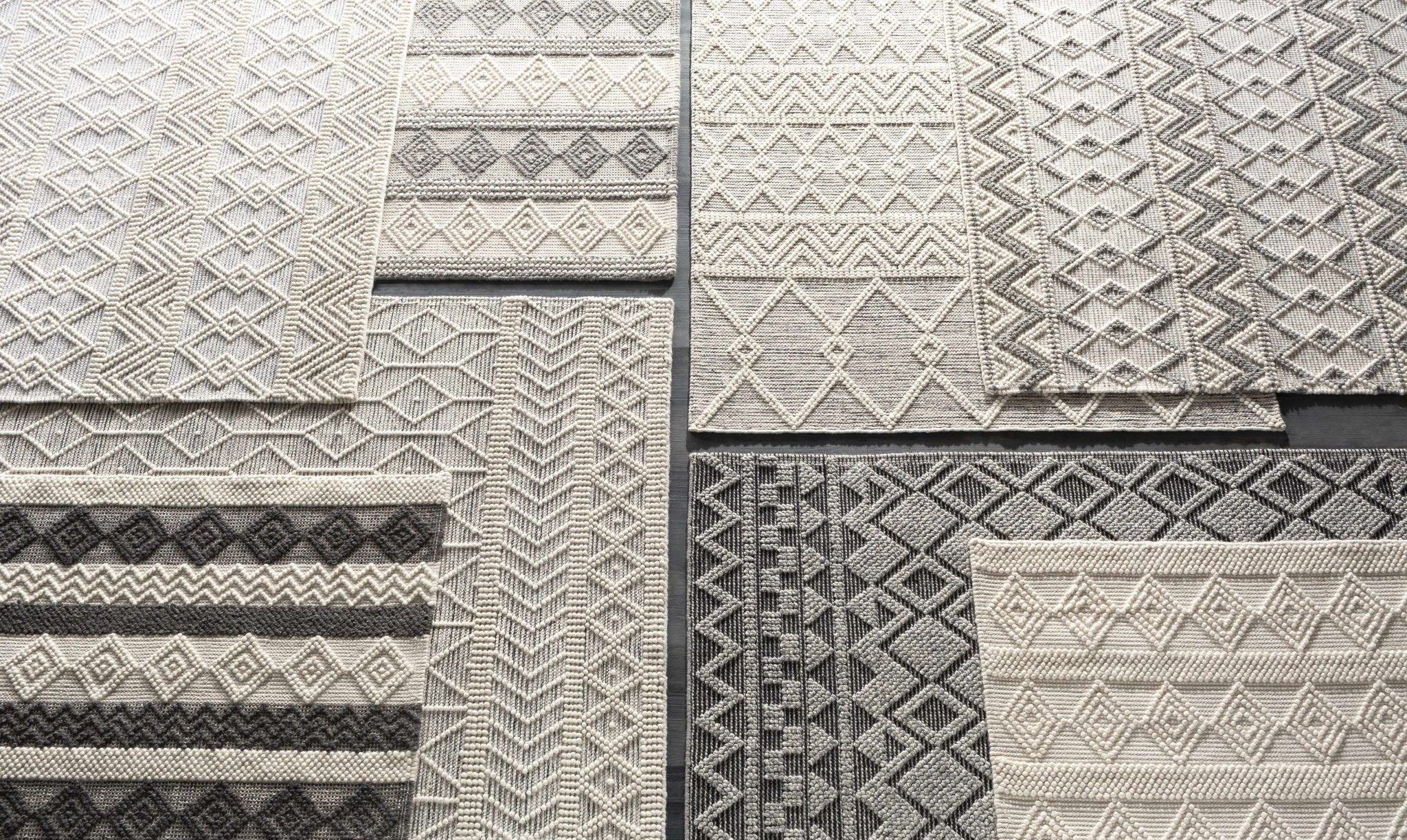 Traditional Beige Flatwoven Dhurrie Rug Woolen Chunky and Soft Trellis Wool Area Rug - Image 5