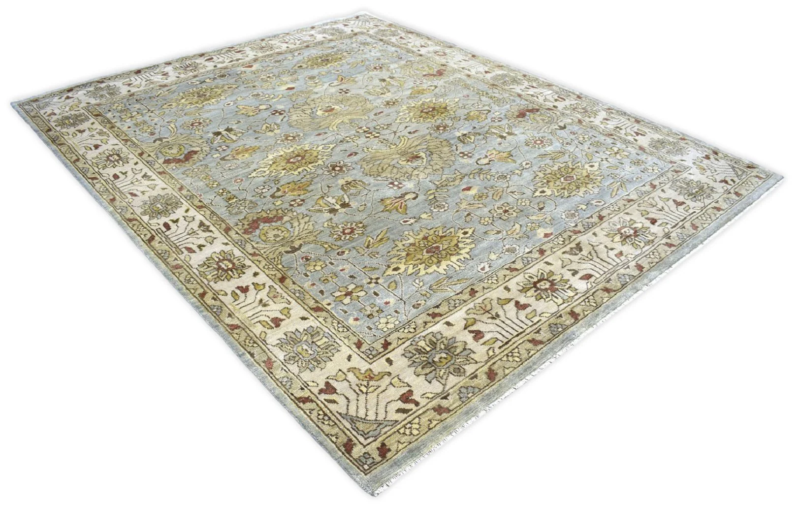 Traditional Handcrafted Hand Spun New Zealand Wool 8' by 10' Area Rug |The Rug Decor | TRD719810 - Image 3