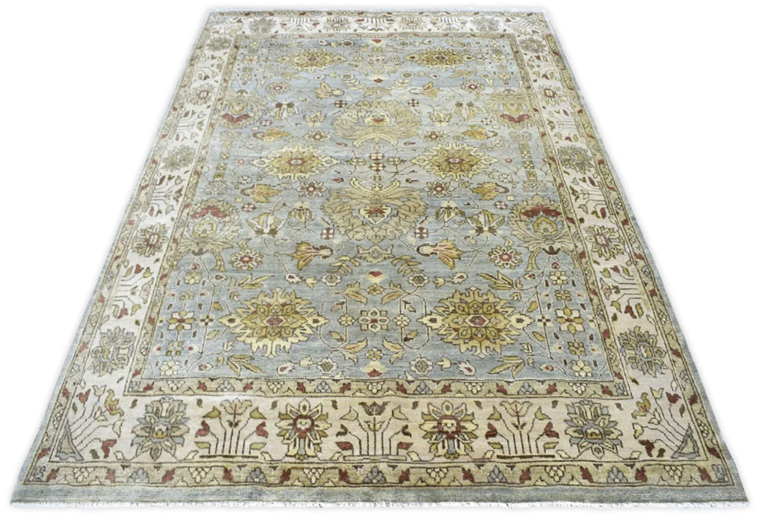 Traditional Handcrafted Hand Spun New Zealand Wool 8' by 10' Area Rug |The Rug Decor | TRD719810 - Image 4