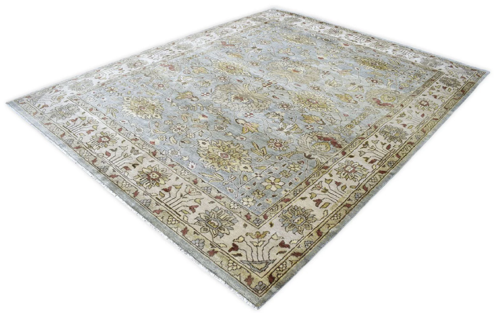 Traditional Handcrafted Hand Spun New Zealand Wool 8' by 10' Area Rug |The Rug Decor | TRD719810 - Image 5