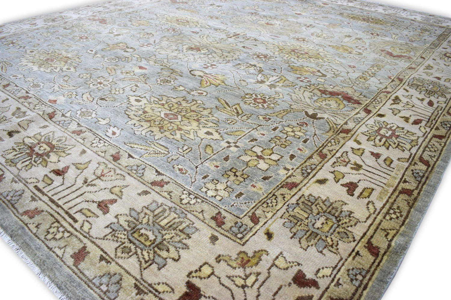 Traditional Handcrafted Hand Spun New Zealand Wool 8' by 10' Area Rug |The Rug Decor | TRD719810 - Image 6