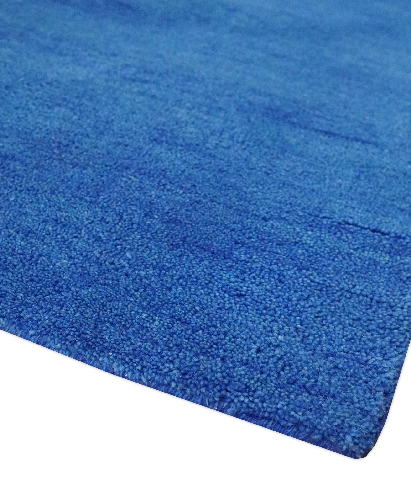 Custom made solid Blue Woolen Hand Tufted contemporary area Rug - Image 5